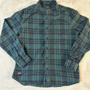 7 Diamonds Shirt Mens XL Green Black Checks Luxe Soft Flannel Button Down Pocket